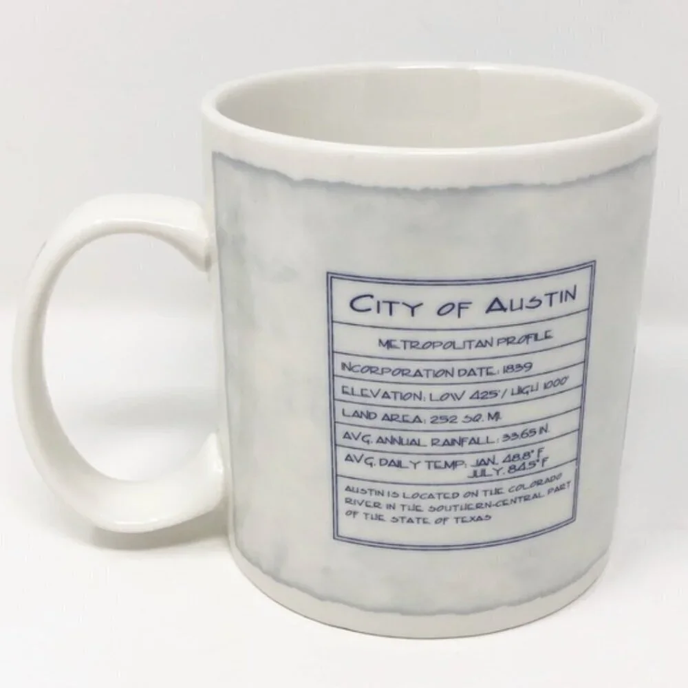 2007 Starbucks Austin Architectural Coffee Mug Collector's Cup Tea Kitchen